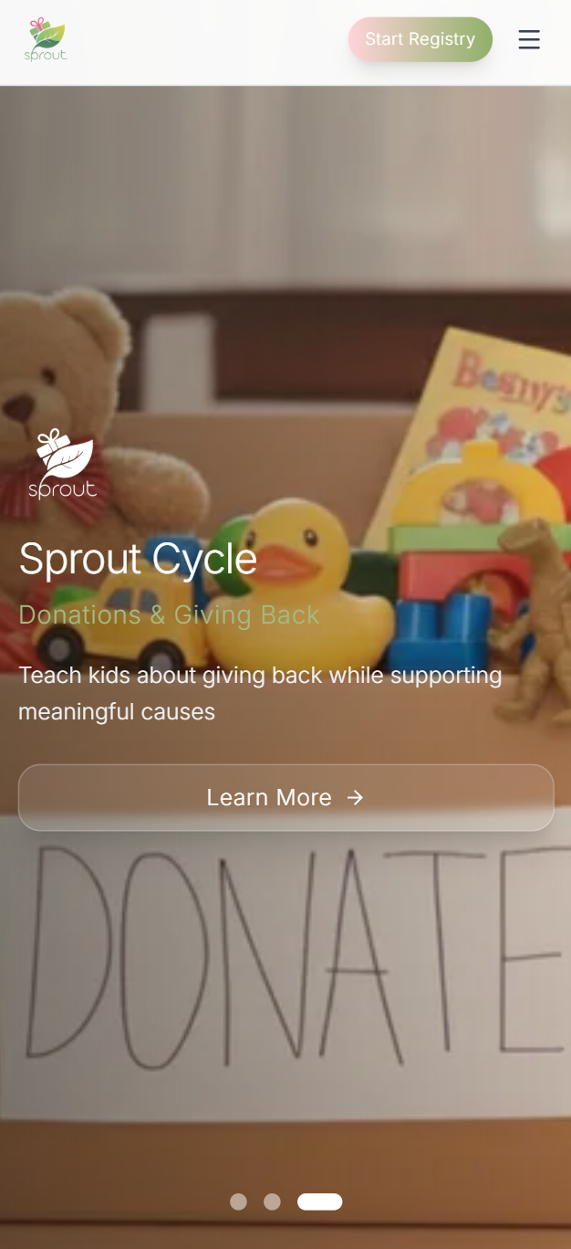 Sprout Official - Mobile View